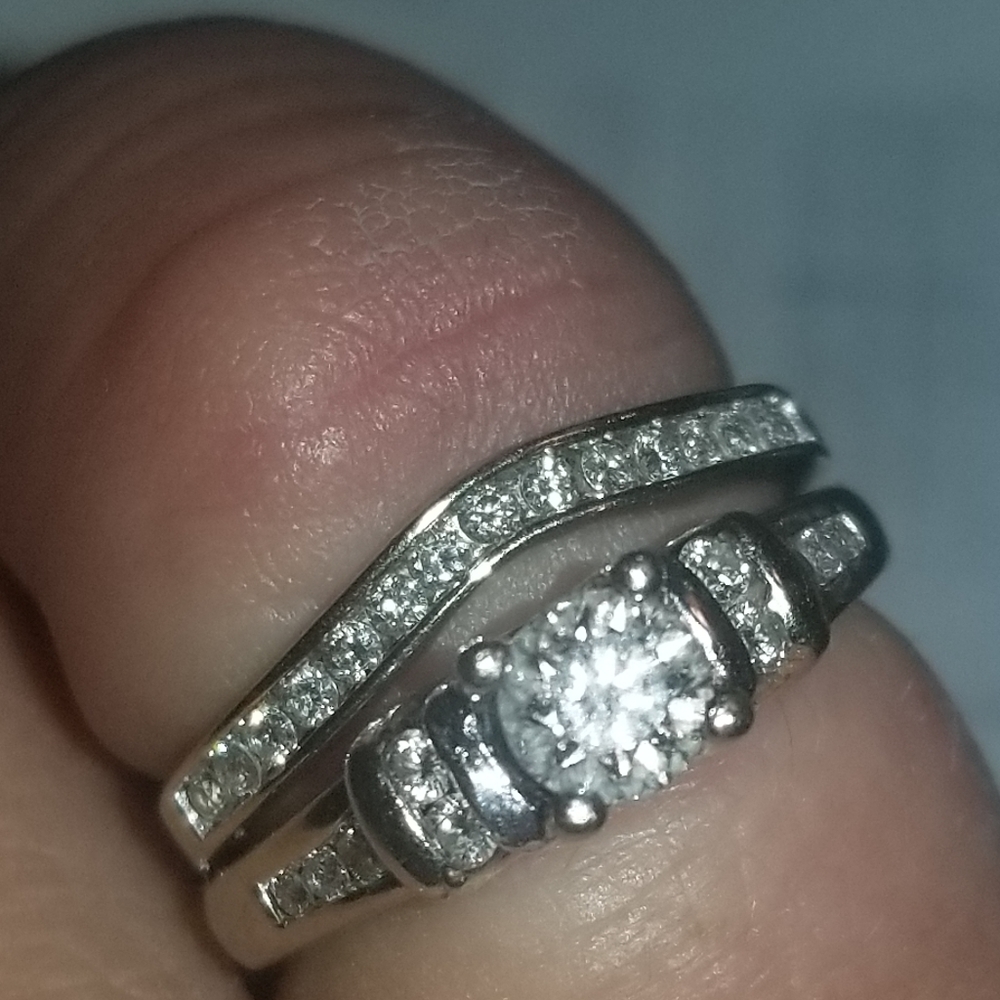 14k diamond wedding set